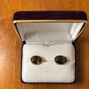 Elegant Gold and Black Cufflinks